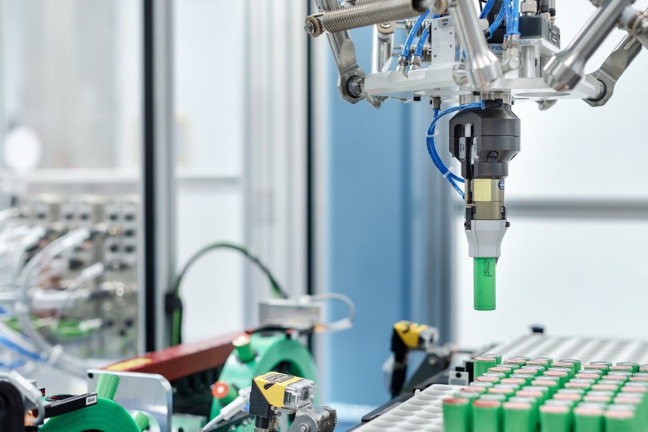 Battericeller i produktionsprocessen